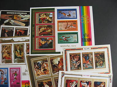Burundi, collection of 16 mostly different MNH imperf souvenir sheets - Fresh Stock Dated December 2025