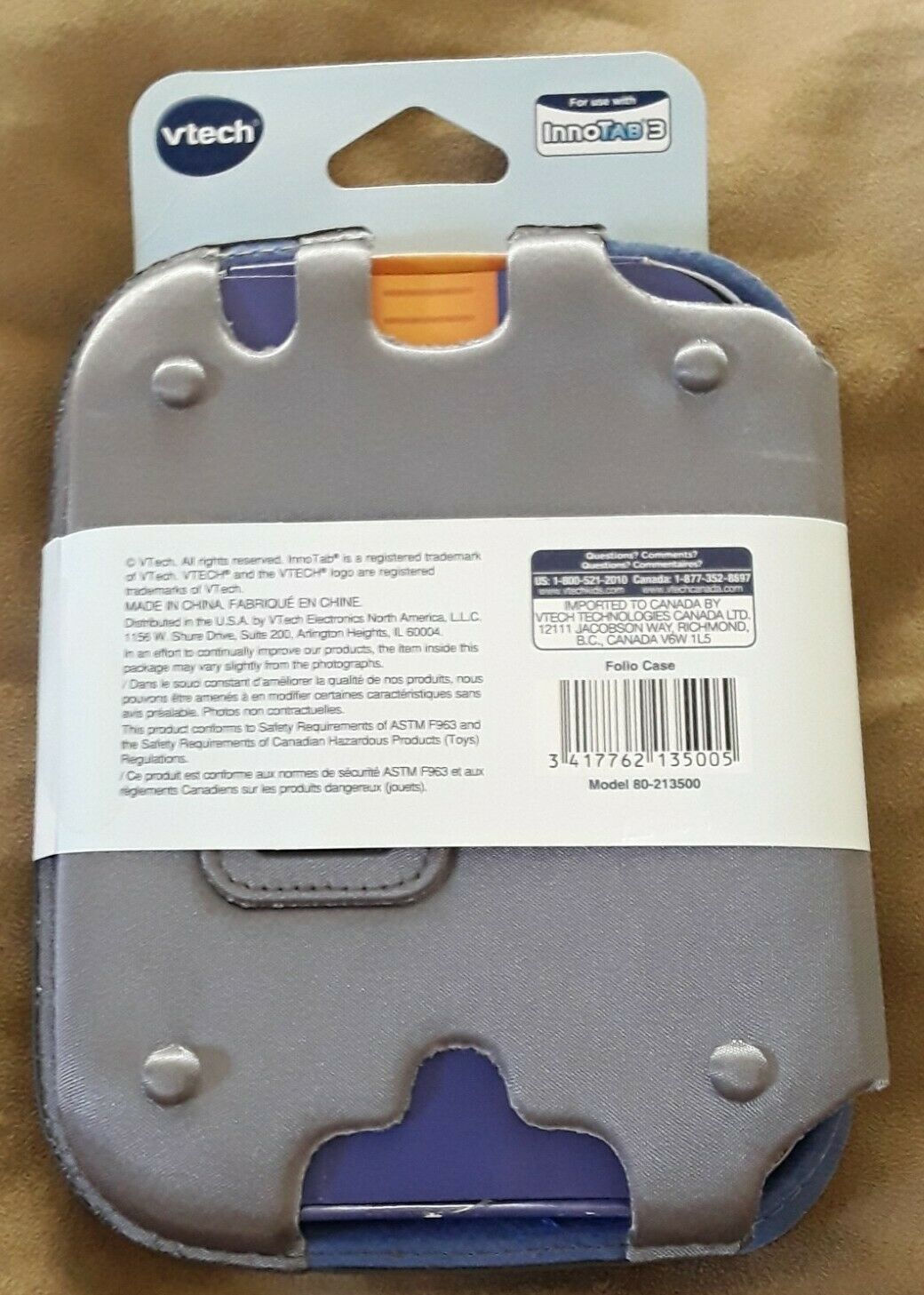 New InnoTab 3 Folio Case/ Protective Folio/ Stand/ Grey / Robot's - Fresh Stock Dated February 2026