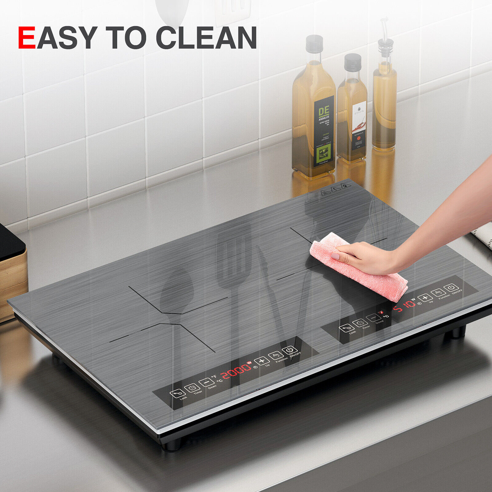 Induction Cooktop 24 Inch Stove 120V Electric Cooktop 2400W 9Power Touch Control - Fresh Stock Dated February 2026