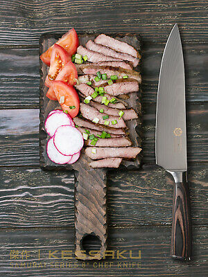 Kessaku 8-Inch Chef Knife - Samurai Series - High Carbon 7Cr17MoV Steel - Fresh Stock Dated December 2025