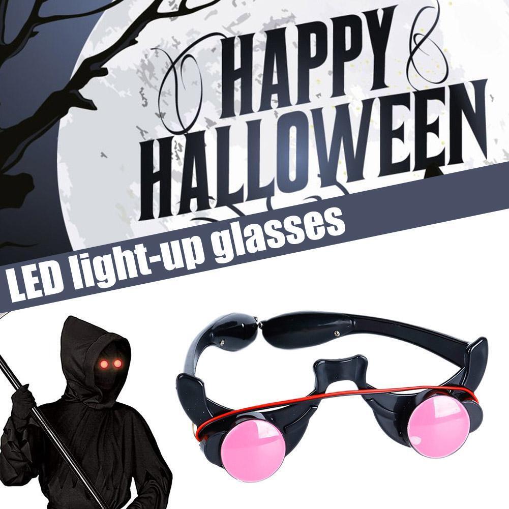 LED Luminous Glow Glasses Funny Red Eyes Halloween Cosplay Accessories Party - Fresh Stock Dated February 2026