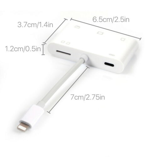 5in1 Camera SD CF TF XD M2 Card Reader Adapter Cable for iPhoneXS iPad Pro iOS12 - Fresh Stock Dated December 2025