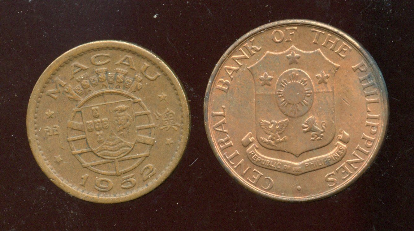 MACAO 5a 1952 + PHILIPPINES 1c 1963 - Fresh Stock Dated February 2026
