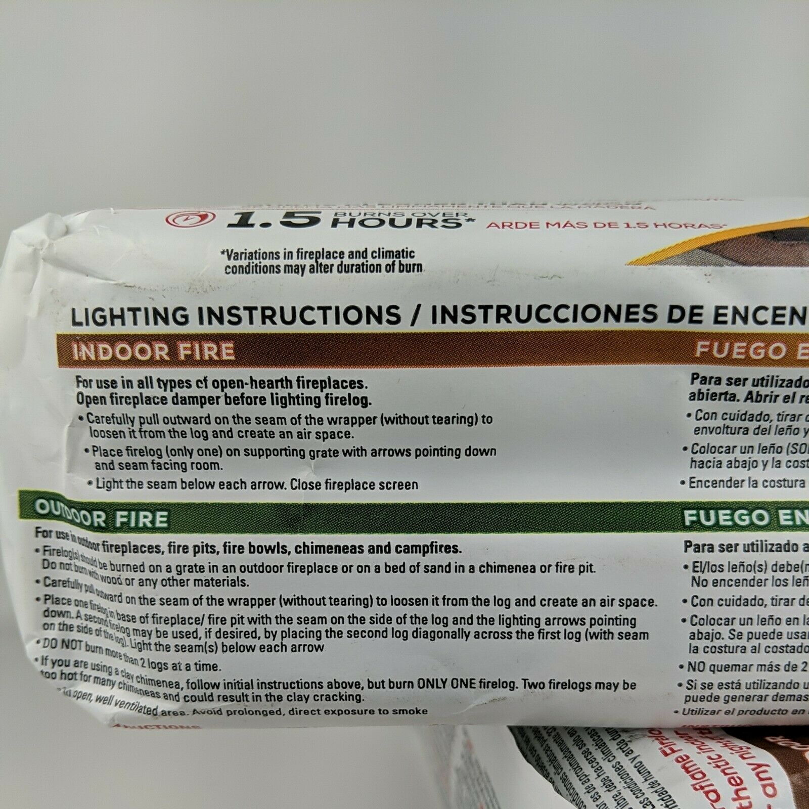 3 Duraflame Firelogs 2.5 lbs Logs 1.5 Hour Burn Time Indoor/Outdoor NIOB - Fresh Stock Dated December 2025
