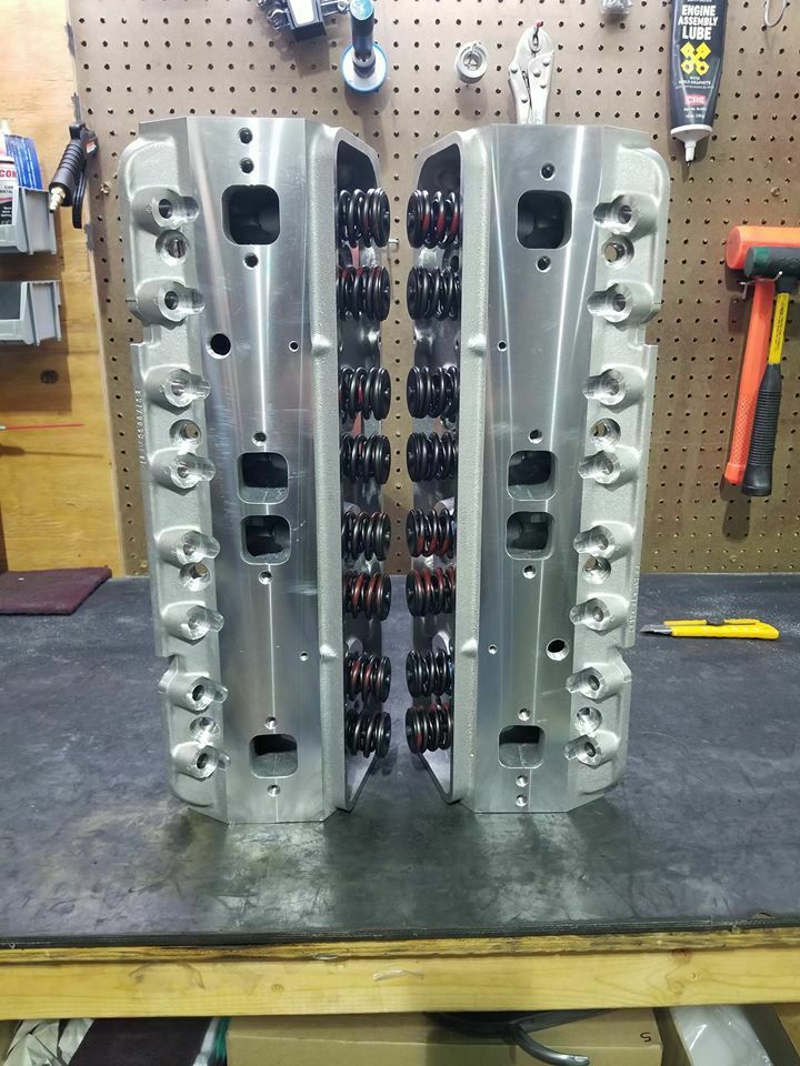 Small Block Chevy Aluminum Race Heads 2.02/1.60 Valves Straight/Angle Plug Pair - Fresh Stock Dated February 2026