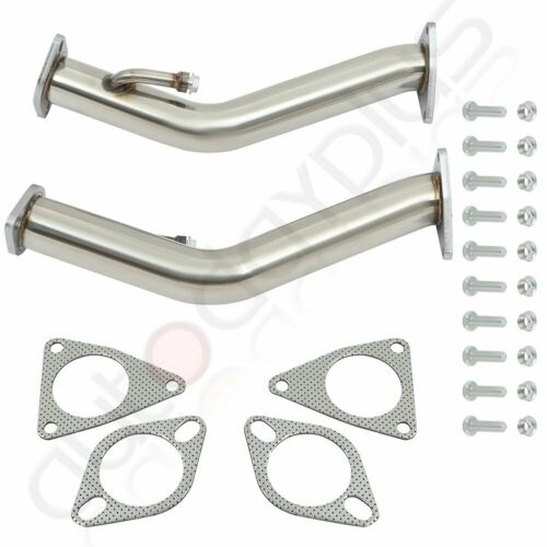 FITS Nissan 370z for Infiniti G37 Pipes Catless Straight Downpipe Exhaust Polish - Fresh Stock Dated February 2026