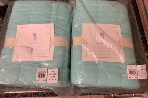 Pottery Barn Kids Teal Turquoise Branson Quilted Sham NEW Lot of 2 - Fresh Stock Dated December 2025