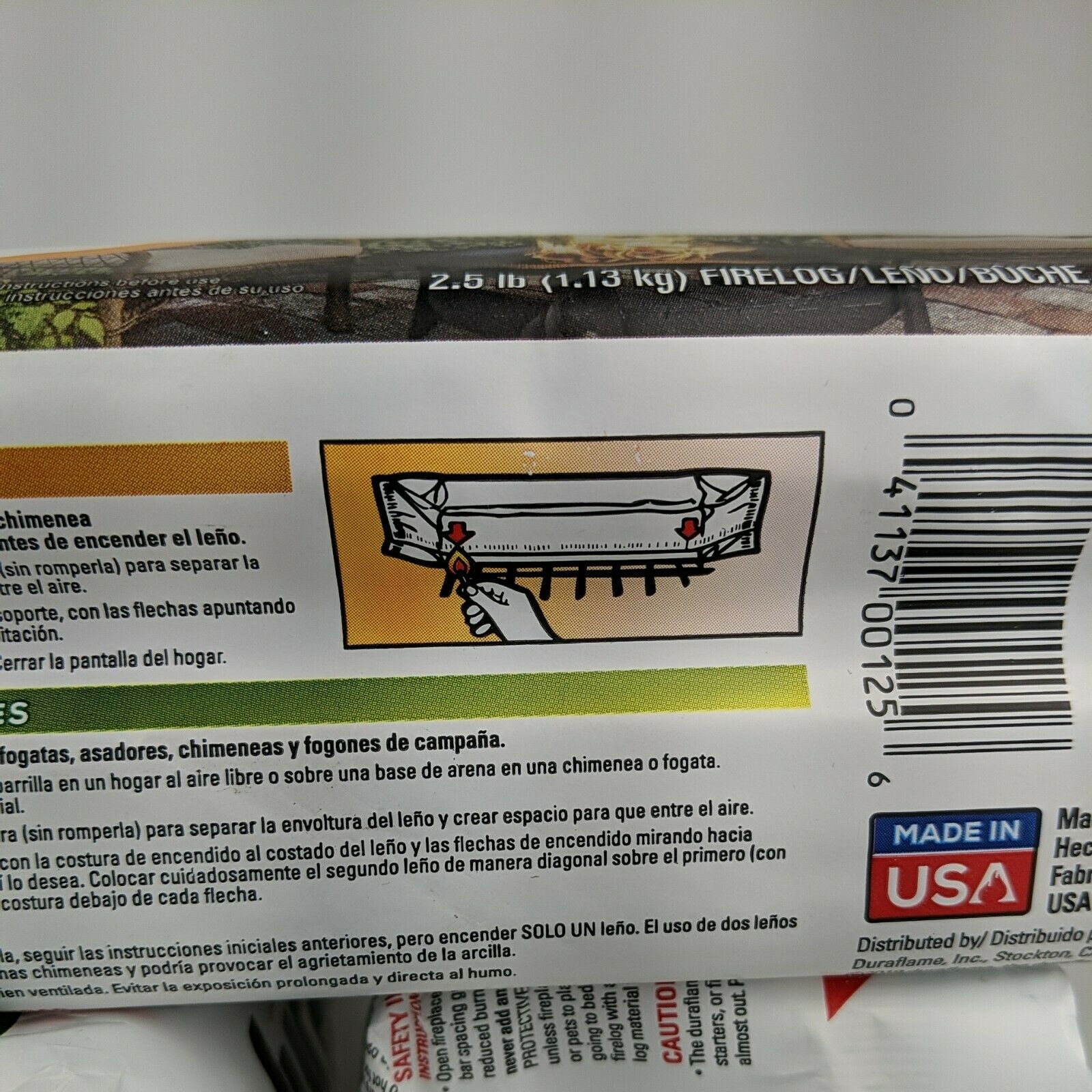 3 Duraflame Firelogs 2.5 lbs Logs 1.5 Hour Burn Time Indoor/Outdoor NIOB - Fresh Stock Dated December 2025