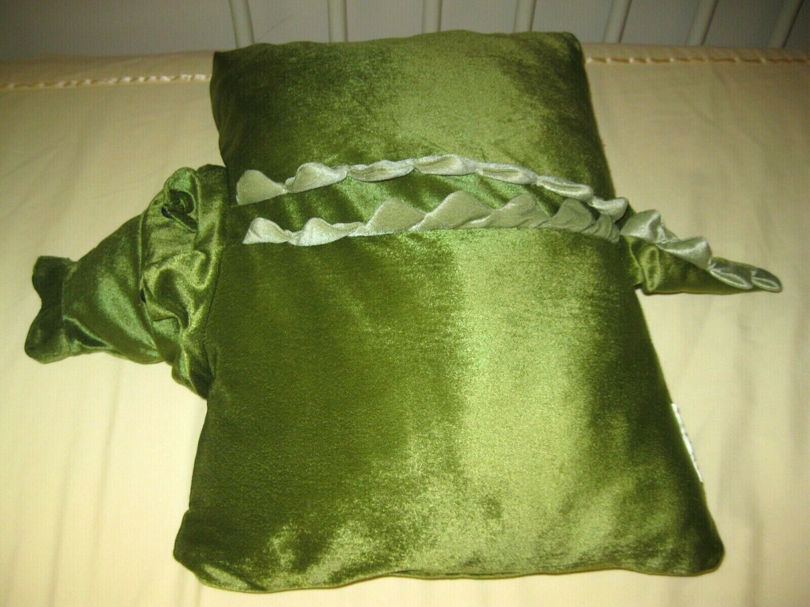Kids Soft Novelty Pillow /Cushion. (Green Dragon) 22