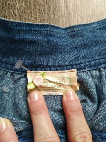 Vtg Bonnie Strauss Full Circle Denim Skirt w/ Snap Closures 100% Cotton EUC - Fresh Stock Dated February 2026