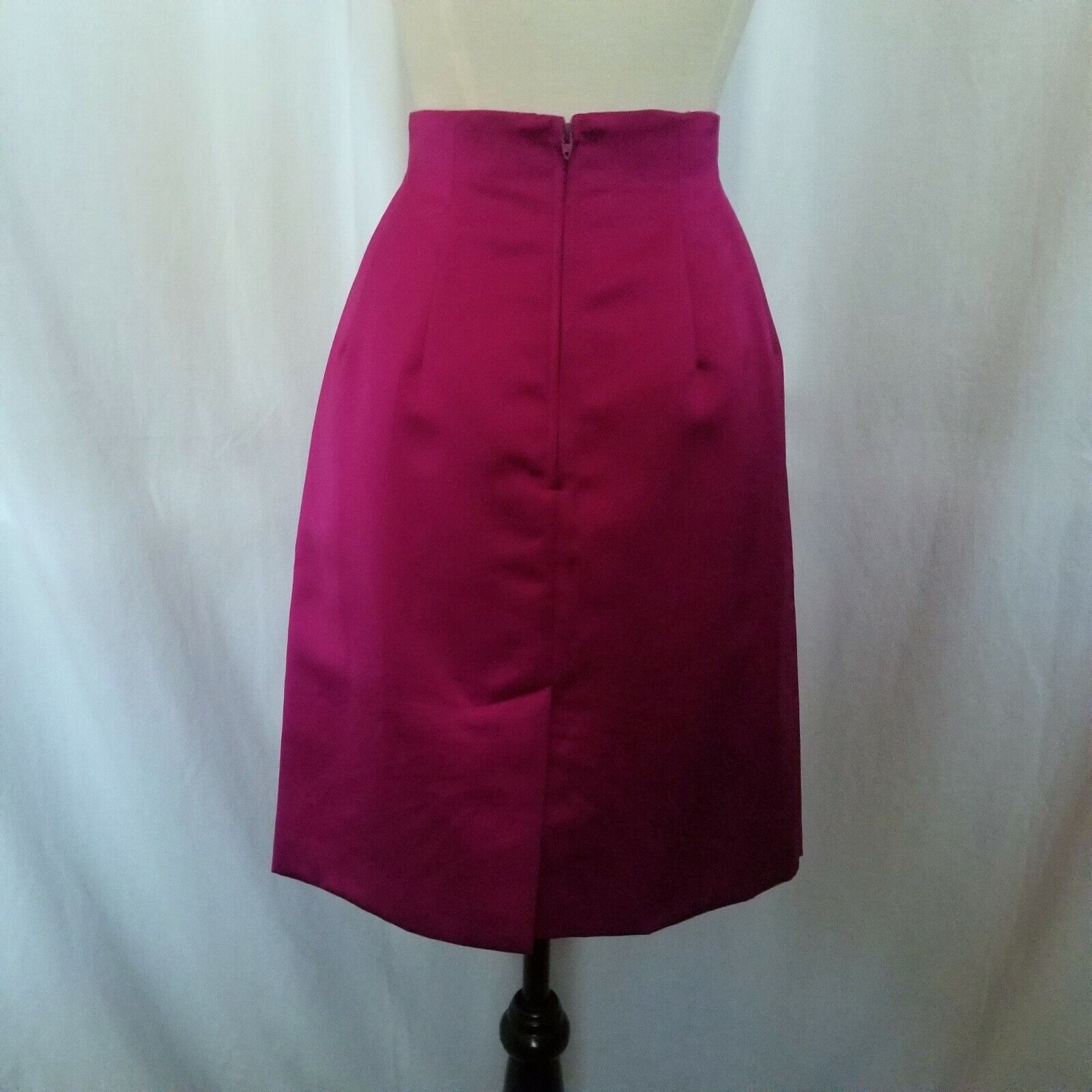 Vintage 80s Anne Klein II Magenta hot Pink high waist mini skirt new wave - Fresh Stock Dated March 2026