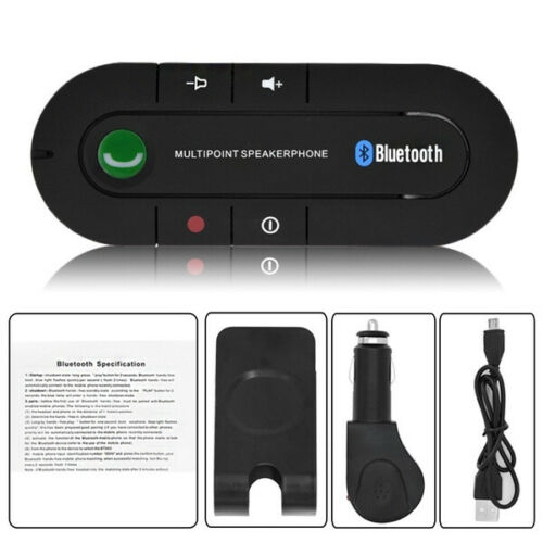 Wireless Bluetooth 4.1 Hands Free Car Kit Speakerphone Visor Clip Speaker Phone - Fresh Stock Dated December 2025