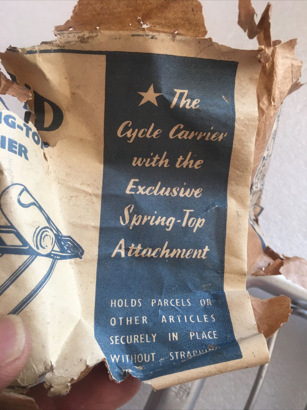 Vintage 1960s MIDLAND SUPREME “Super” Spring-Top Cycle Carrier REAR RACK England - Fresh Stock Dated December 2025