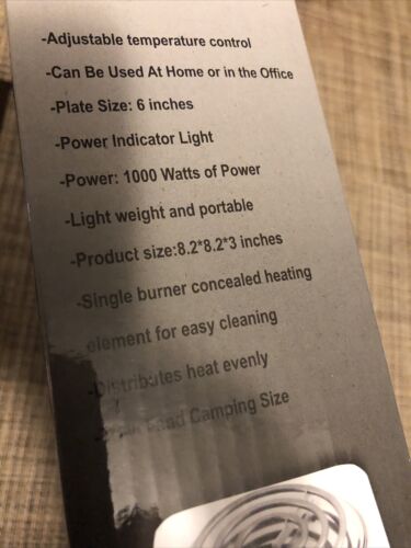 EMERALD Electric Single Stove NEW - Fresh Stock Dated December 2025