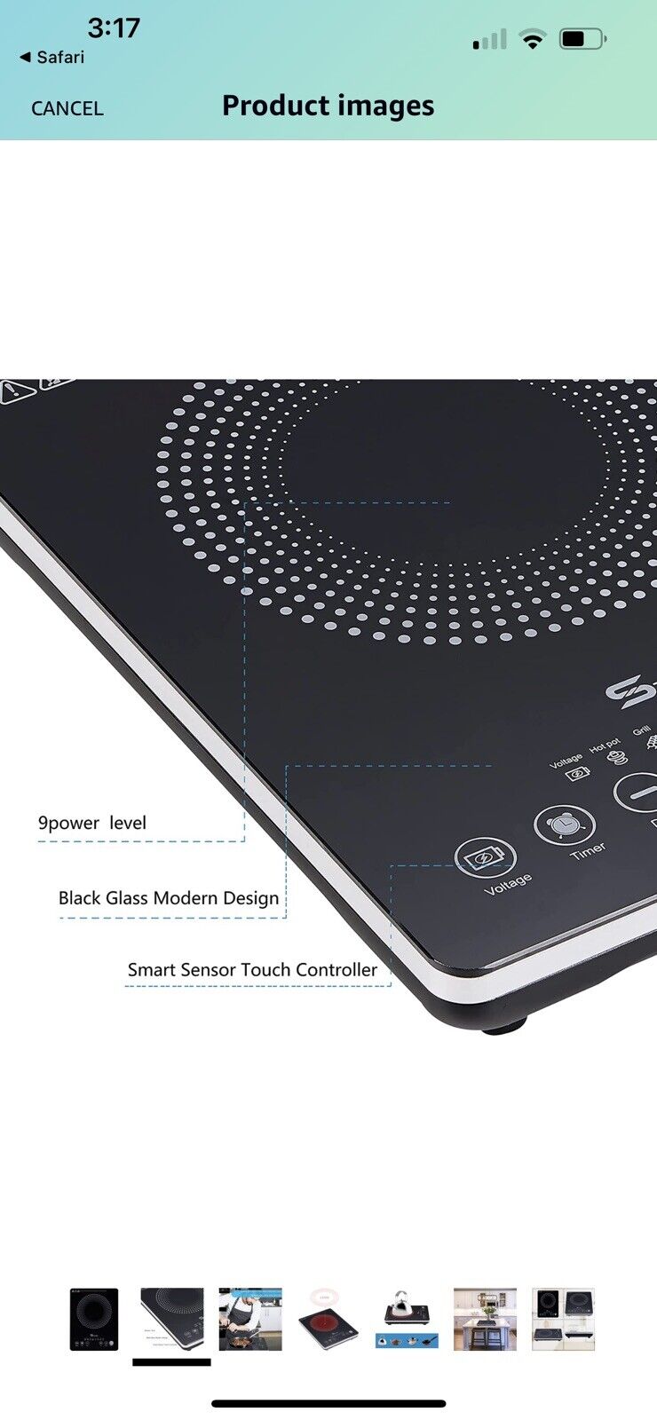 STULENG Electric Stove Portable 1300W Infrared Single Burner Sensor Touch Con... - Fresh Stock Dated February 2026