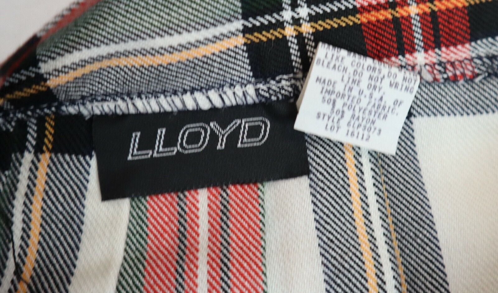 VINTAGE WOMEN'S PLAID PLEATED A-LINE MIDI SKIRT - LLOYD - SIZE 12 - Fresh Stock Dated March 2026