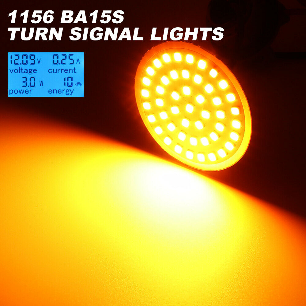 2x Motorcycle 1156 LED Turn Signal Light Amber For Harley Davidson Street Glide - Fresh Stock Dated February 2026