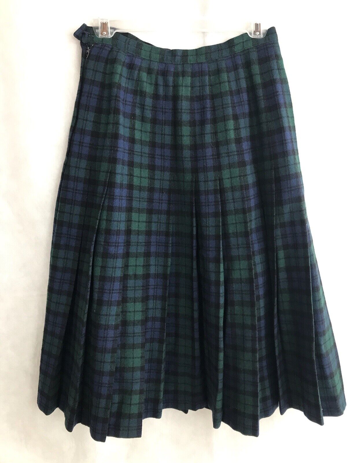VTG WOMENS 10 PENDLETON PLAID SKIRT PLEATED KILT WOOL USA BLACK WATCH TARTAN - Fresh Stock Dated March 2026