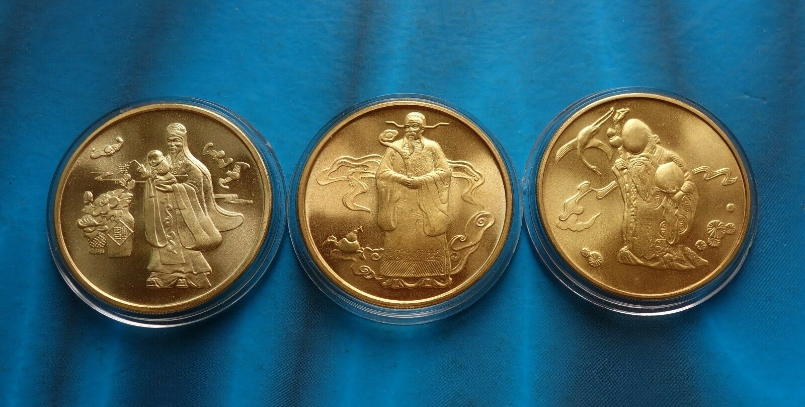 Shanghai Mint:1994 China Medal FU LU SHOU,God of Longevity,fortune, prosperity - Fresh Stock Dated February 2026