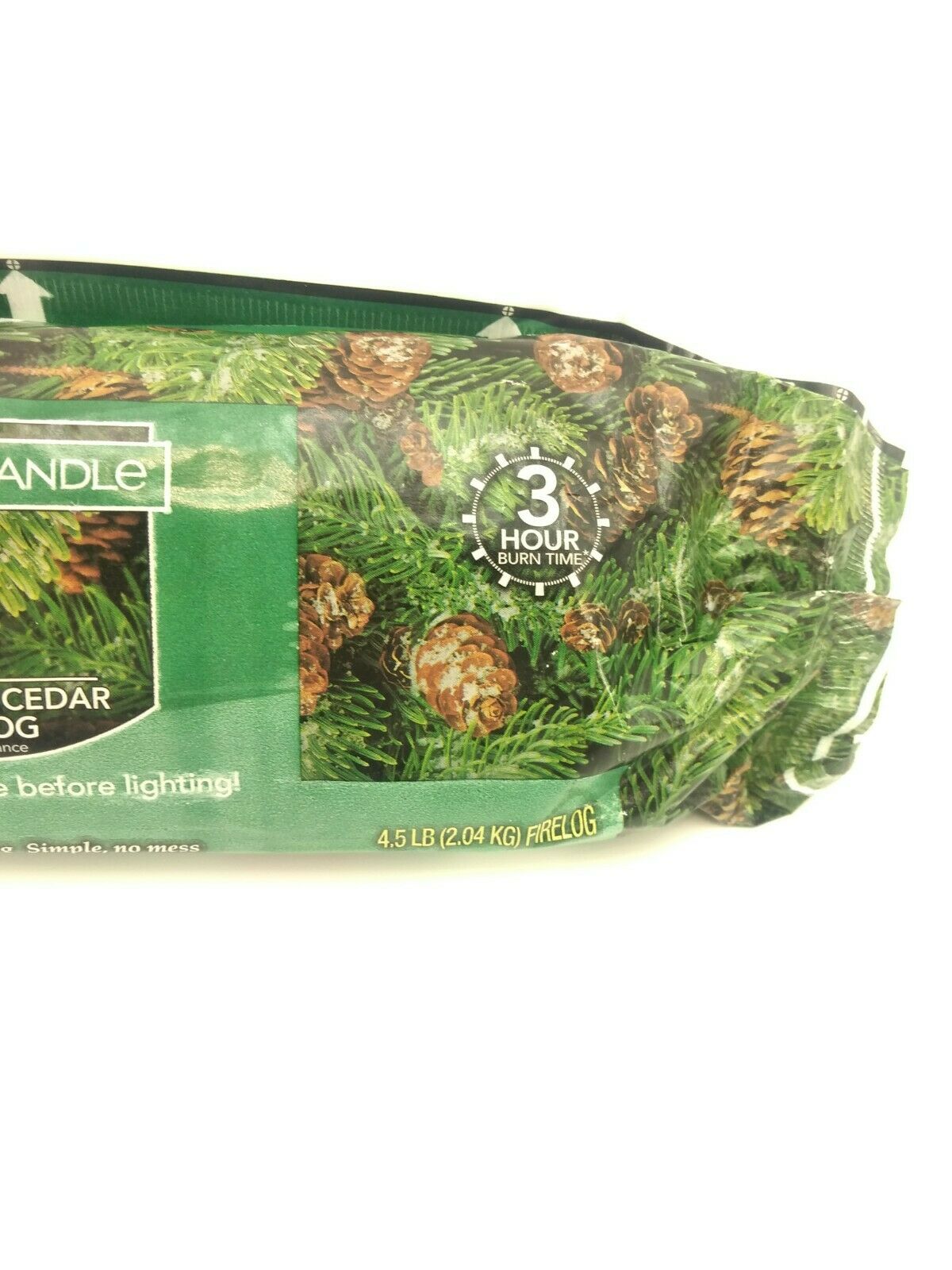 Yankee Candle Balsam & Cedar Firelog Fragrance Scented Fire Log 3 Hour Burn New - Fresh Stock Dated December 2025