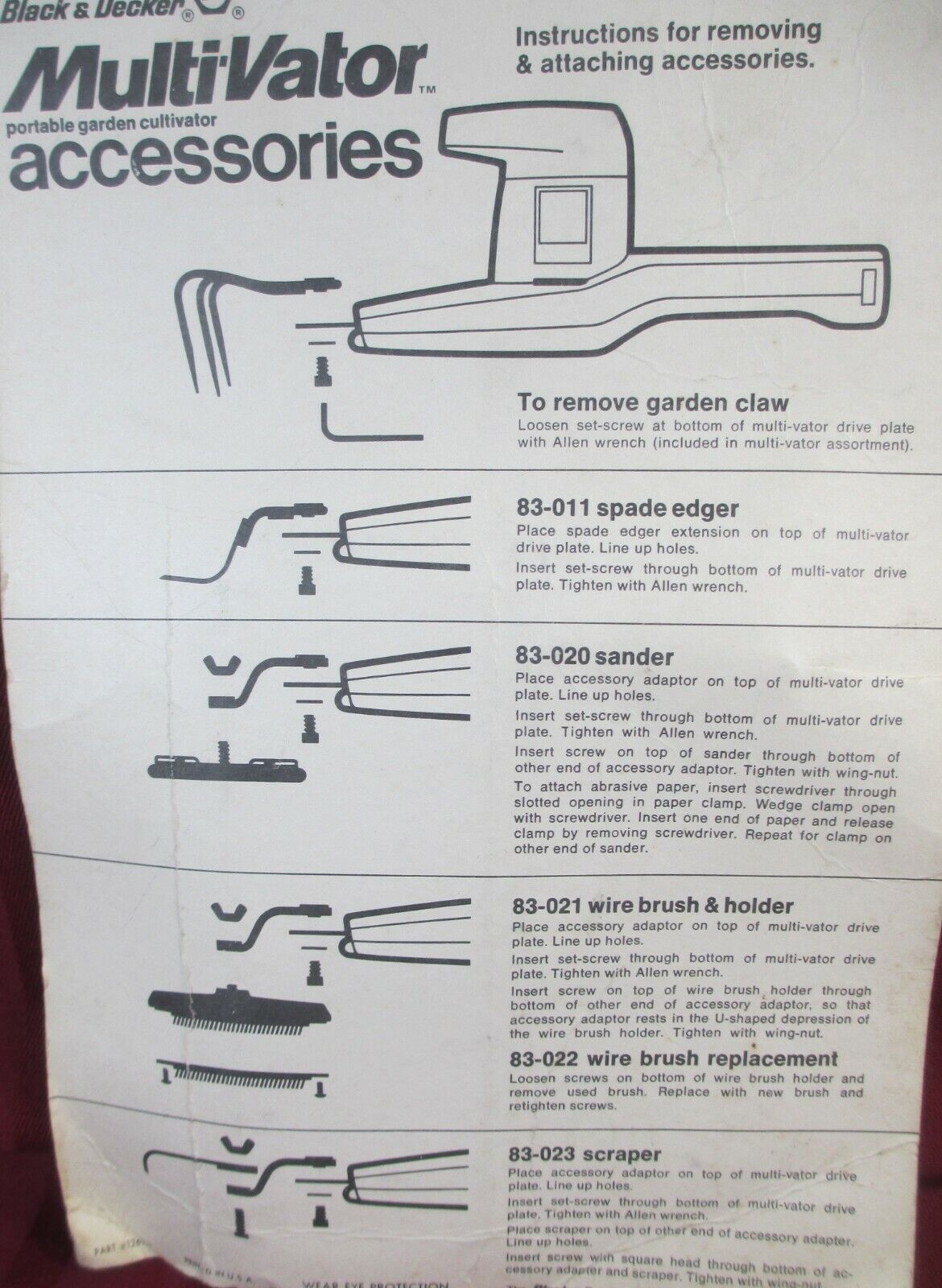 BLACK & DECKER MULTI VATOR SPADE EDGER 83-011 GARDEN GRASS ACCESSORY LAWN DIRT - Fresh Stock Dated February 2026