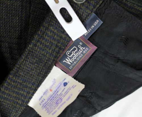 80s Vintage Woolrich Green Wool Tweed Long Pencil Straight Skirt High Waist 6 - Fresh Stock Dated February 2026