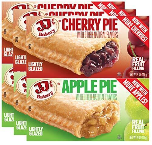 JJ's Bakery Pies Variety Pack | Apple and Cherry | Pack of 12 - Fresh Stock Dated February 2026