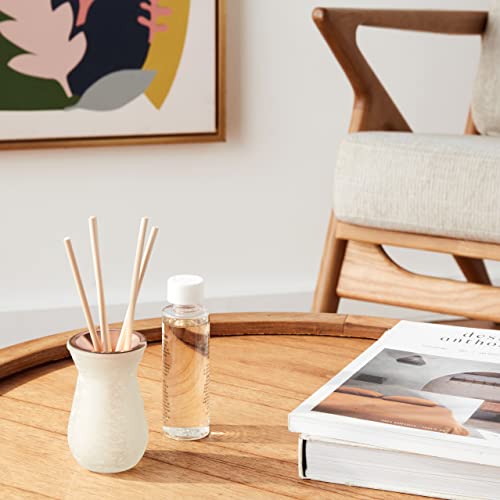 Paddywax Cypress & Fir Holiday Collection Reed Fragrance Diffuser Set, 4-Ounce, White Dusted Glass