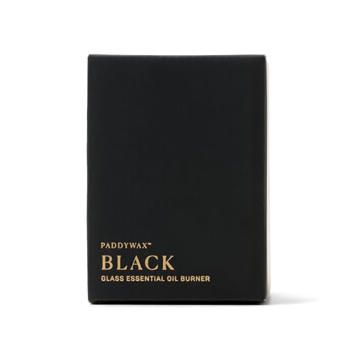 Black Glass Oil Burner Packaged in Black Folding Box w/FOIL (Web)