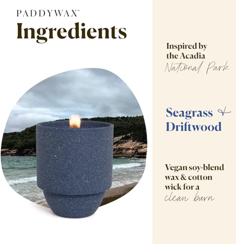 Paddywax National Parks Artisan Soy Wax Scented Candle Made in the USA, 11-Ounce Textured Ceramic Jar, Acadia