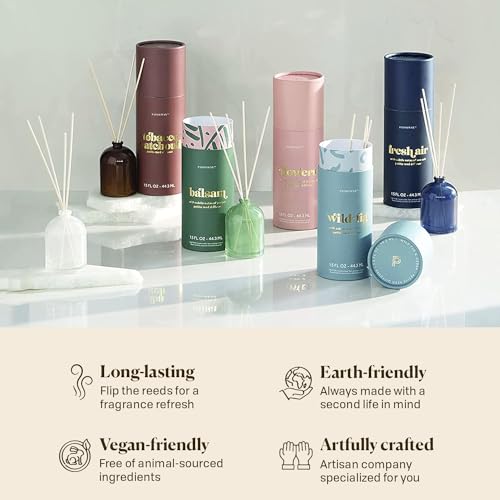 Paddywax Petite Collection Scented Oil Reed Diffuser, Mini - 1.5-Ounce, Brown-Tobacco Patchouli