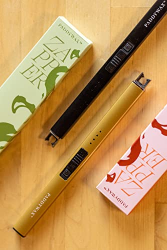 Paddywax Electronic Lighters Rechargeable USB Flameless Zapper Electric Candle Lighter, 7.5