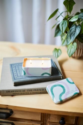 Paddywax 2-Wick Scented Candles Everyday Travel Tin Candle with Fragranced Soy Wax Blend, 5-Ounce, Misted Lime