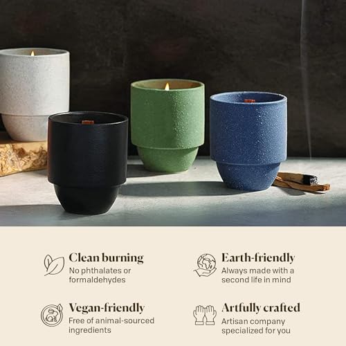 Paddywax National Parks Artisan Soy Wax Scented Candle Made in the USA, 11-Ounce Textured Ceramic Jar, Acadia