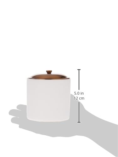 Paddywax Hygge Tobacco and Vanilla Scented Jar Candles with Lid 15 oz, White