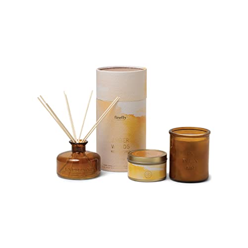 Paddywax Scented Candles En Plein Air Soy Wax Candle in Travel Tin, 5-Ounce, Amber Woods