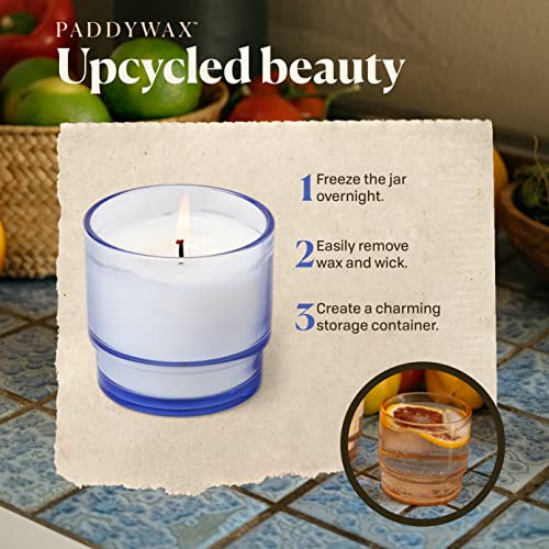 Paddywax Candles Al Fresco Collection, Naturally Scented Candle, 7 Ounces, Blue, Rosemary + Sea Salt (Pack of 2)