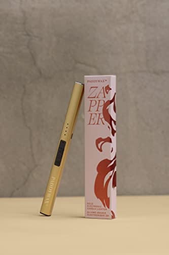 Paddywax Electronic Lighters Rechargeable USB Flameless Zapper Electric Candle Lighter, 7.5