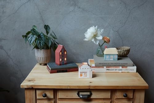 Paddywax Scented Incense Cones Tealight and Ceramic House Incense Holder Gift Set, 20-Cones & 1 Tealight, English Cottage - Palo Santo