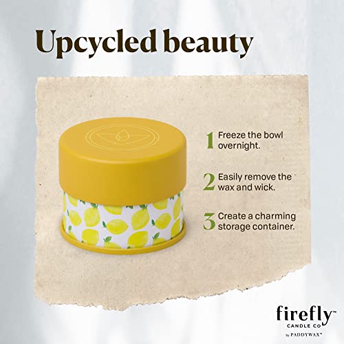 Paddywax Scented Candles Firefly Terrace Collection Soy Wax Candle in Tin, 5-Ounce, Lemon Mint