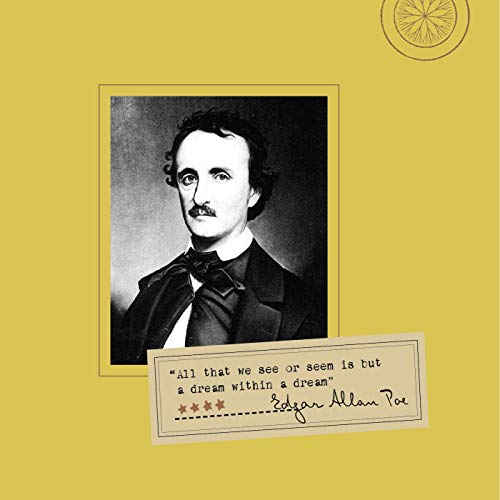 Paddywax Library Collection Edgar Allan Poe 2-Wick Scented Travel Tin Candle, Set of 2, 3.5-Ounce, Cardamom, Absinthe & Sandalwood