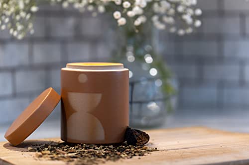 Paddywax Scented Candles Form Collection Artisan Candle in Textured Ceramic Vessel, 12 Ounces, Wild Fig & Vetiver