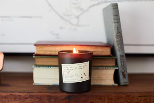 Paddywax Scented Candles Library Frederick Douglass Luxury Artisan Candle, 6.5-Ounce, Palo Santo, Sage & Saffron