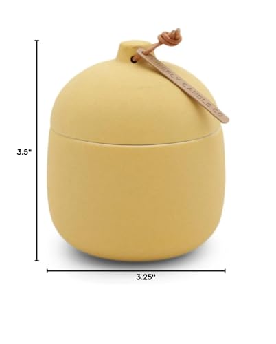 Paddywax Scented Candles Firefly Keepsake Collection Fragrant Soy Wax Candle in Ceramic Canister, 4-Ounce, Lemon Hibiscus