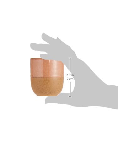 Paddywax Scented Candles Premium Kin Range Candle in Reusable Glazed Ceramic Pot, 99g, Pink Opal + Persimmon