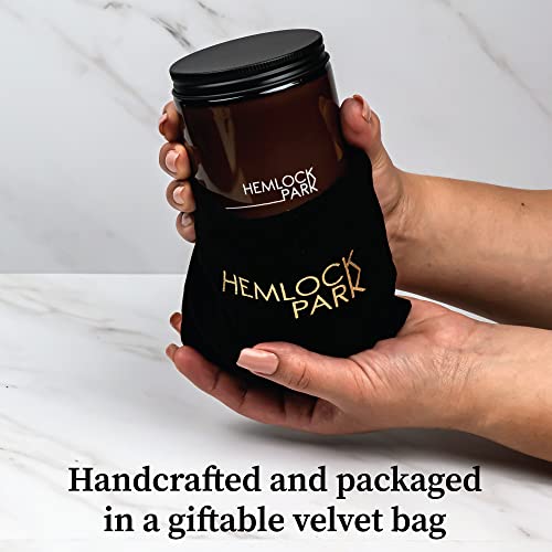 Hemlock Park Crackling Wood Wick Candle Handcrafted with Natural Coconut Wax and Essential Oils (Standard 8 oz, Blood Orange Sage)
