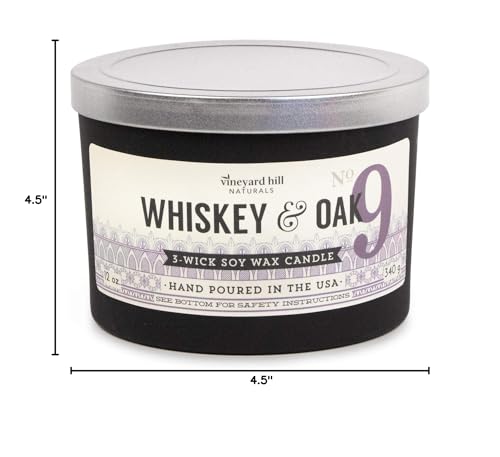 Matte Black Letterpress 3-Wick Scented Candle, 12-Ounce, 12 Ounce