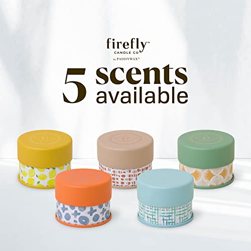 Paddywax Scented Candles Firefly Terrace Collection Soy Wax Candle in Tin, 5-Ounce, Lemon Mint